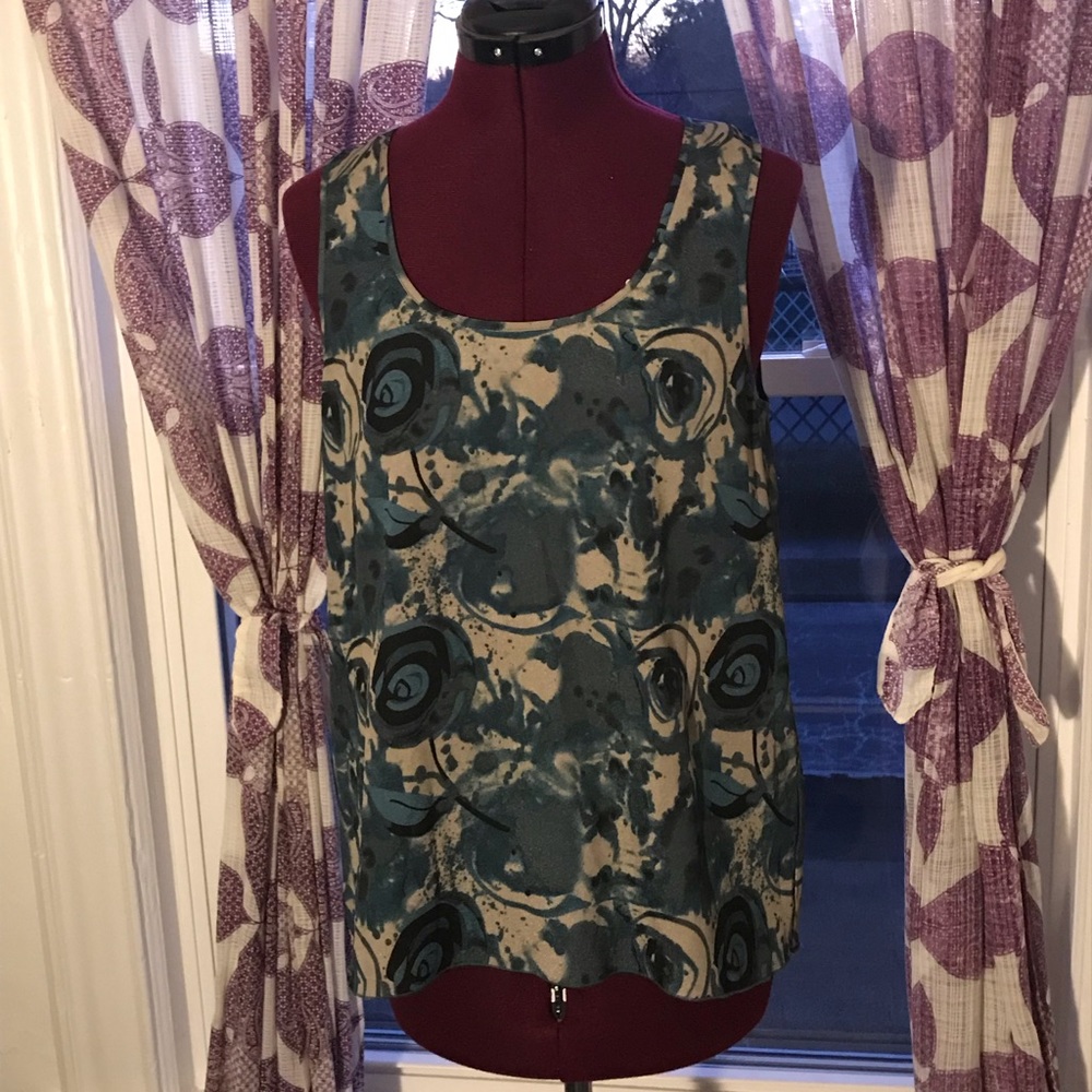 Kensie Floral Watercolor Print Top